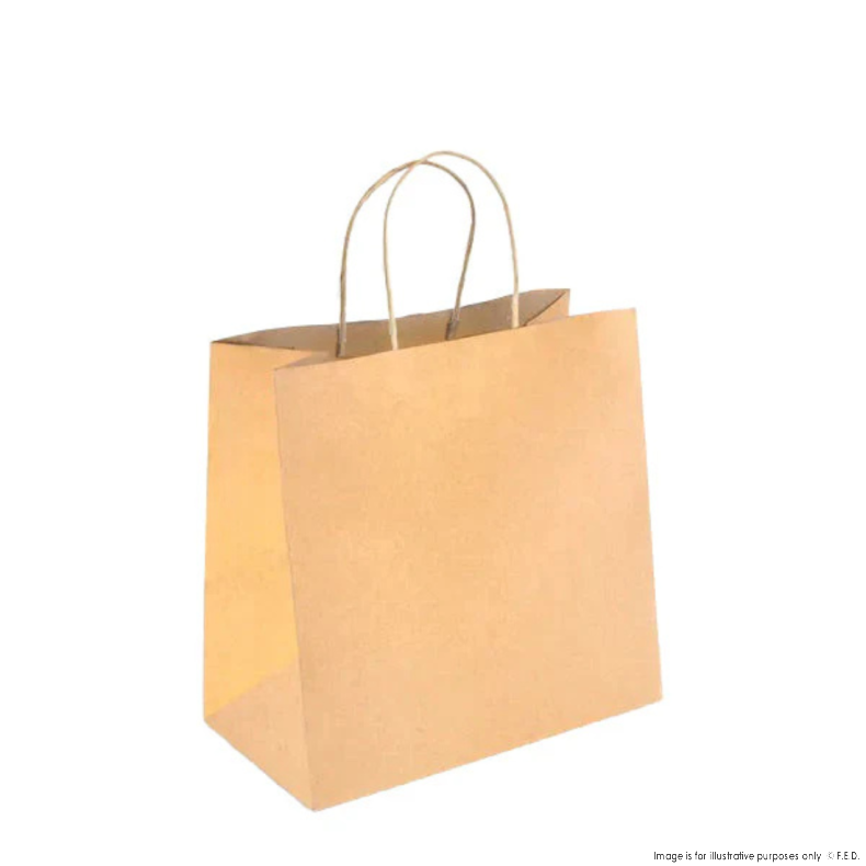 PakMax Small Twist Handle Kraft Paper Bags - RPFR-120-S