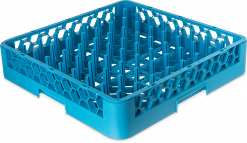 RTP14 Carlisle OptiClean™ Blue All Purpose Peg Dish Rack 500mm x 500mm x 102mm. Peg Height: 76mm Space Between Peg: 45mm