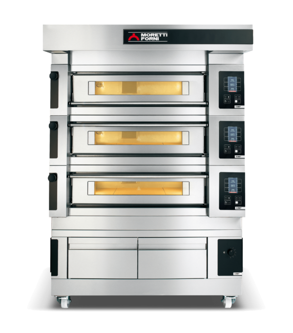 Moretti Forni S100E-3-L Serie S Triple Deck Oven on Prover