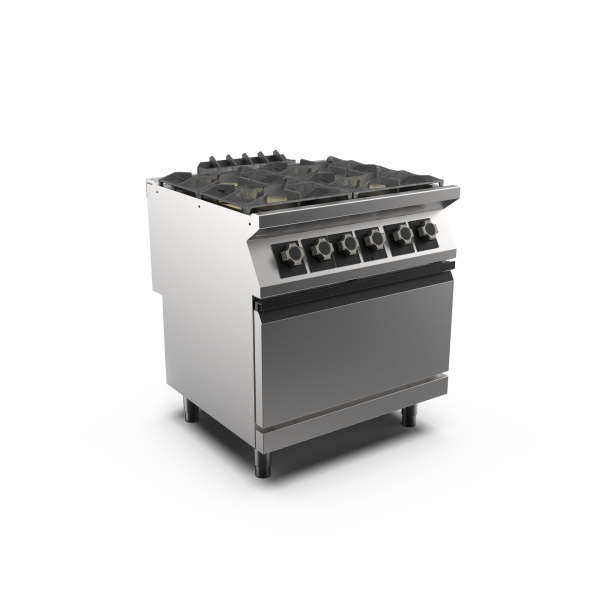 PC98GFE-NG - Mareno M1 90 Series 4 burner Gas cook top with static Electric oven range 800mm