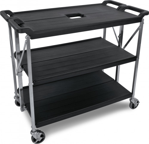 SBC203103 Carlisle Black Large Fold ‘N Go® Cart. Unfolded: 520mm x 1016mm x 1099mm Folded: 267mm x 1016mm