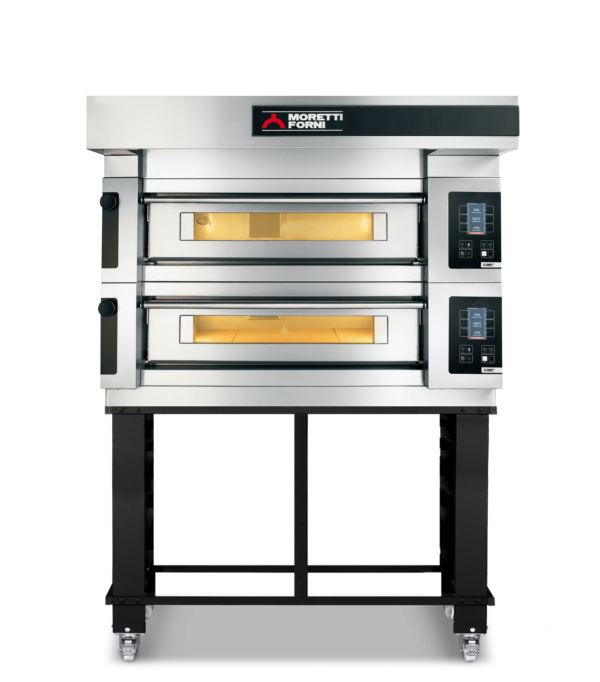 Moretti Forni S125E-2-S Serie S Double Deck Oven on Stand