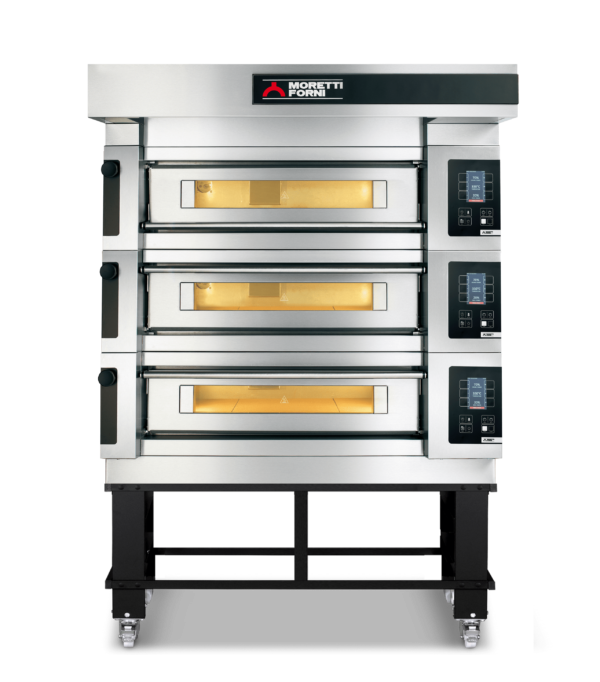 Moretti Forni S120E-3-S Serie S Triple Deck Oven on Stand