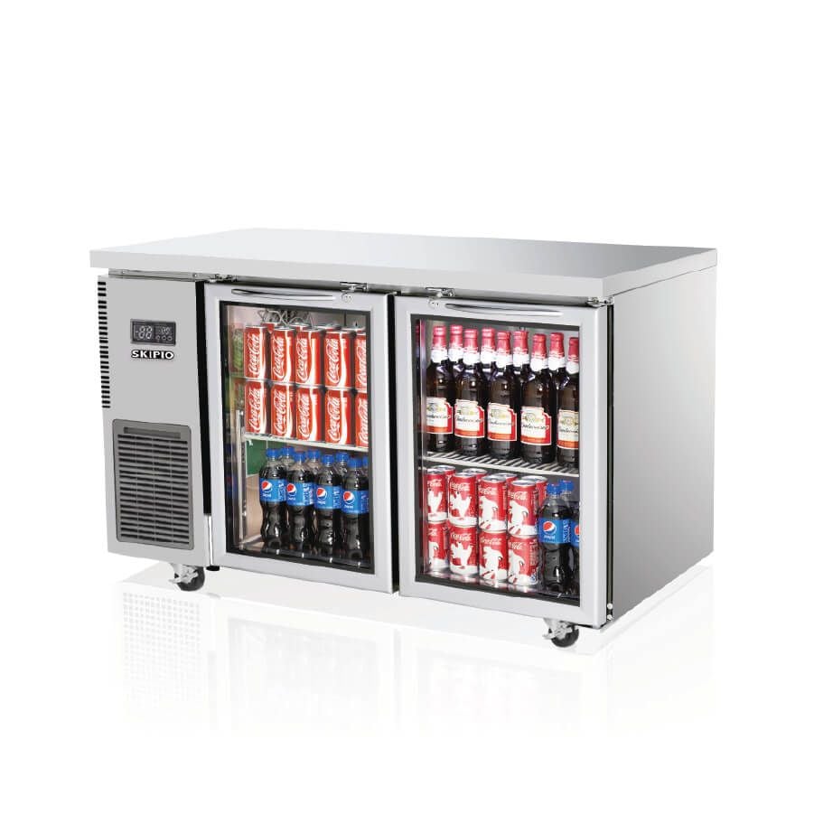 Skipio SGR12-2 Undercounter Glass Door Fridge 280L