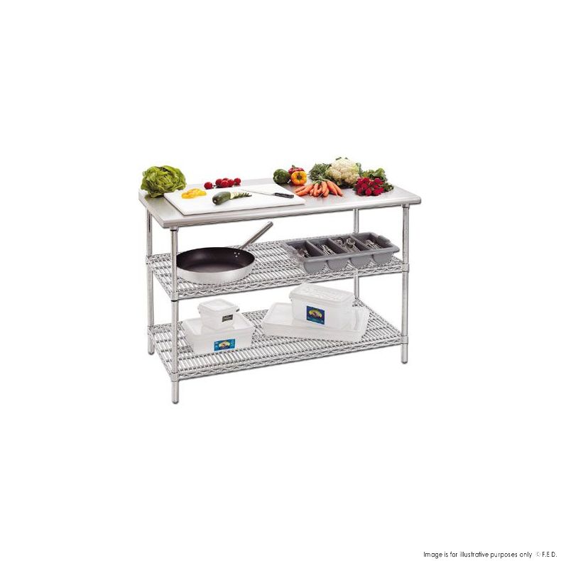 Ex-Showroom: Modular System Stainless Steel Top Utility Bench - SHSB/2-13-SA7-Jul