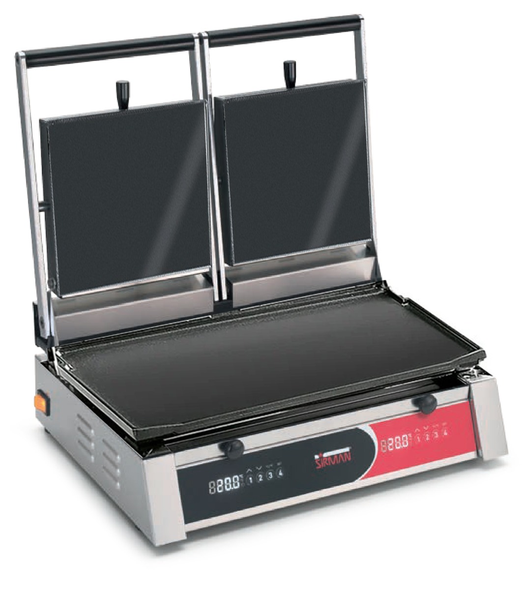 Sirman Digigrill L LL Cast Iron Double Head Sandwich Grill with Smooth Bottom | Top - 34D3441102SI