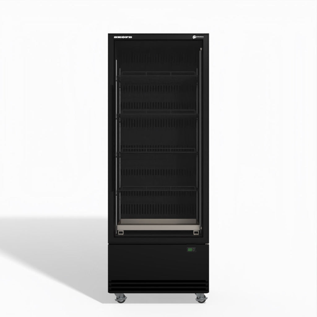 Skope SKB600N-A 1 Glass Door Display or Storage Fridge  BLACK