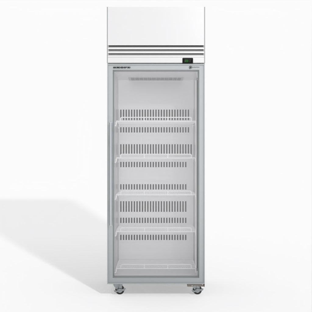 Skope SKFT650N-A 1 Glass Door Upright Display or Storage Freezer WHITE