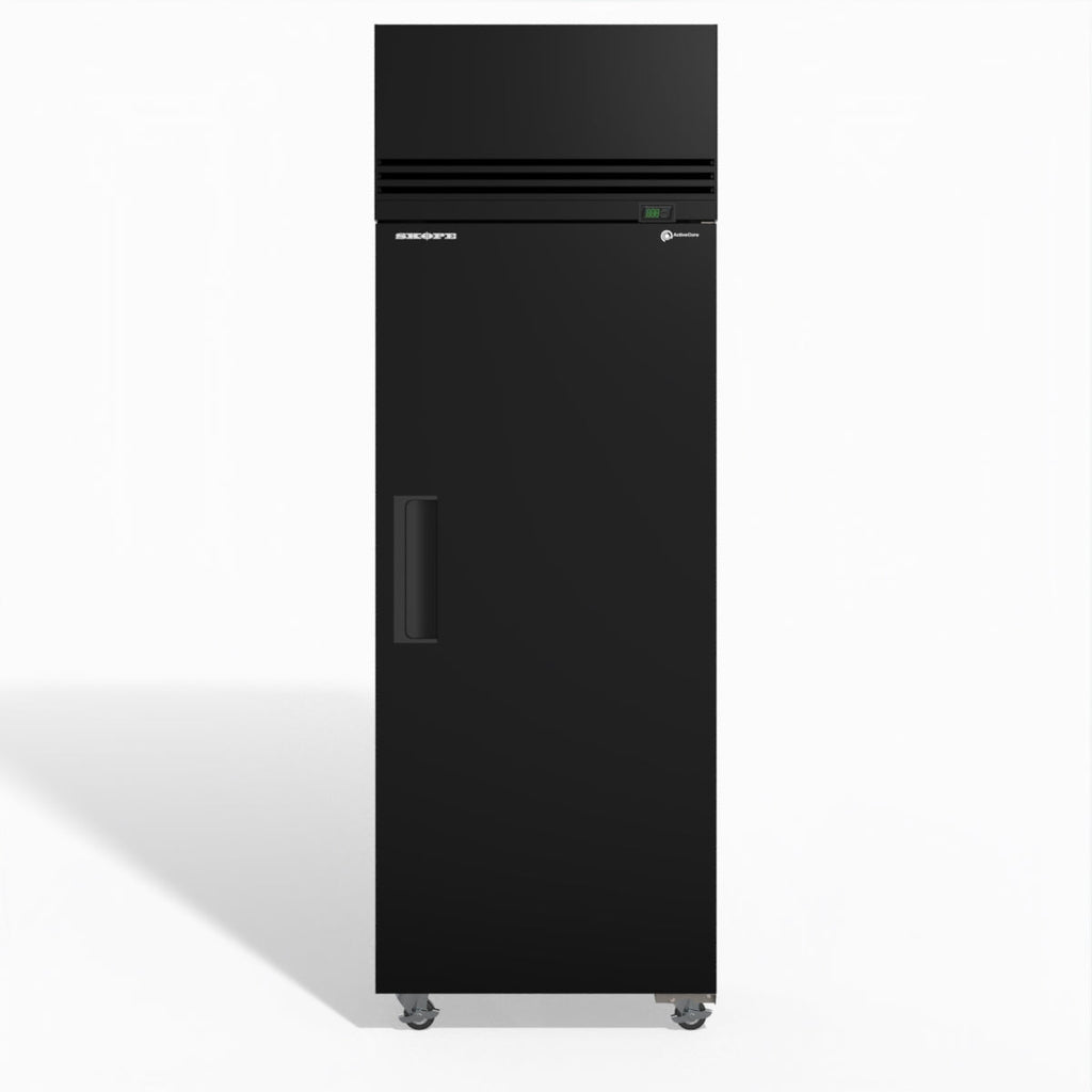 Skope SKFT650NS-A 1 Solid Door Upright Display or Storage Freezer BLACK