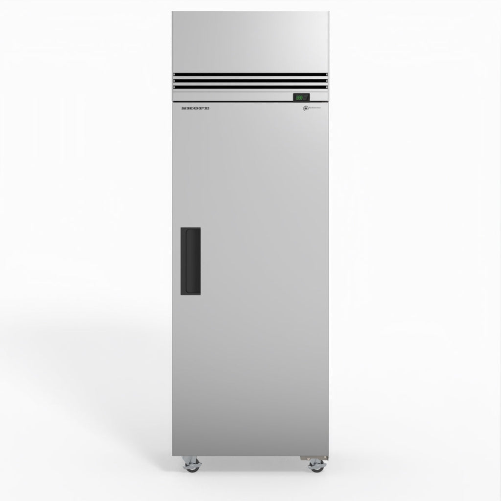 Skope SKFT650NS-A 1 Solid Door Upright Display or Storage Freezer STAINLESS STEEL