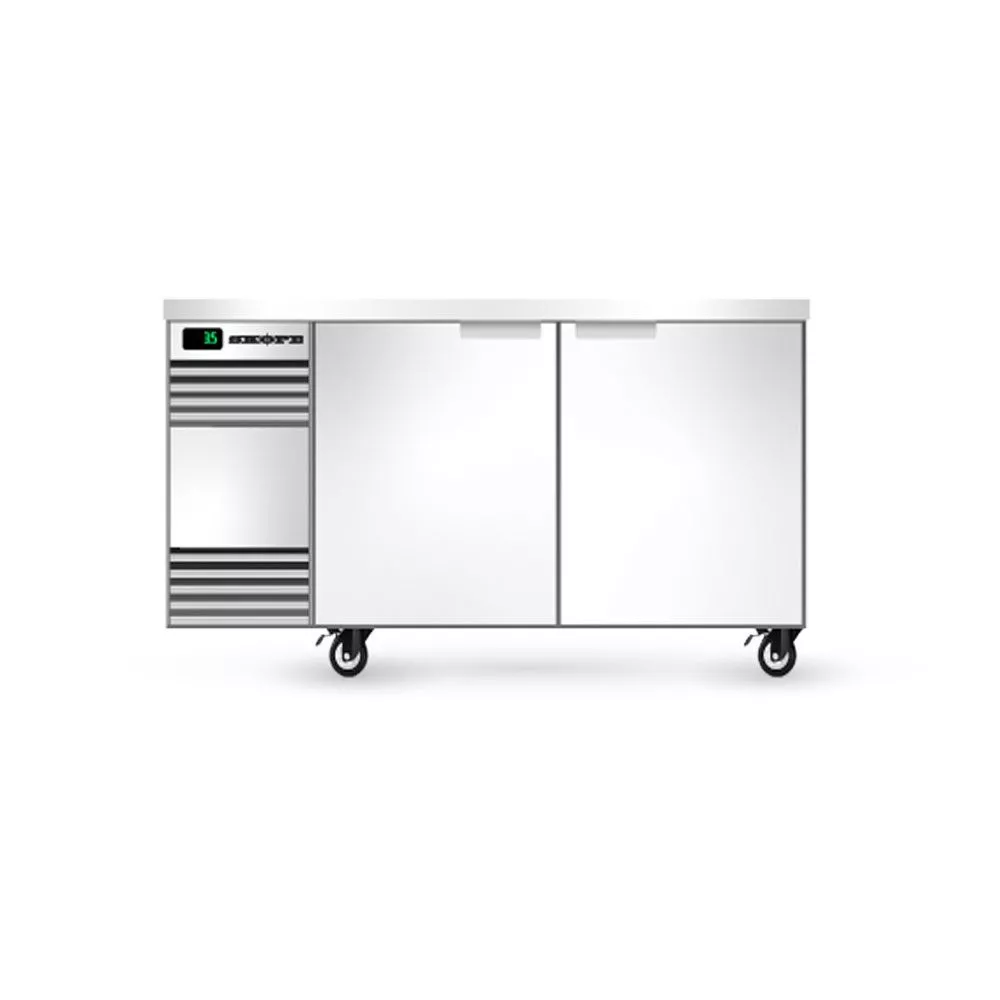 Skope CL.2.SSW BackBar 2 Solid Swing Door CounterLine - WHITE