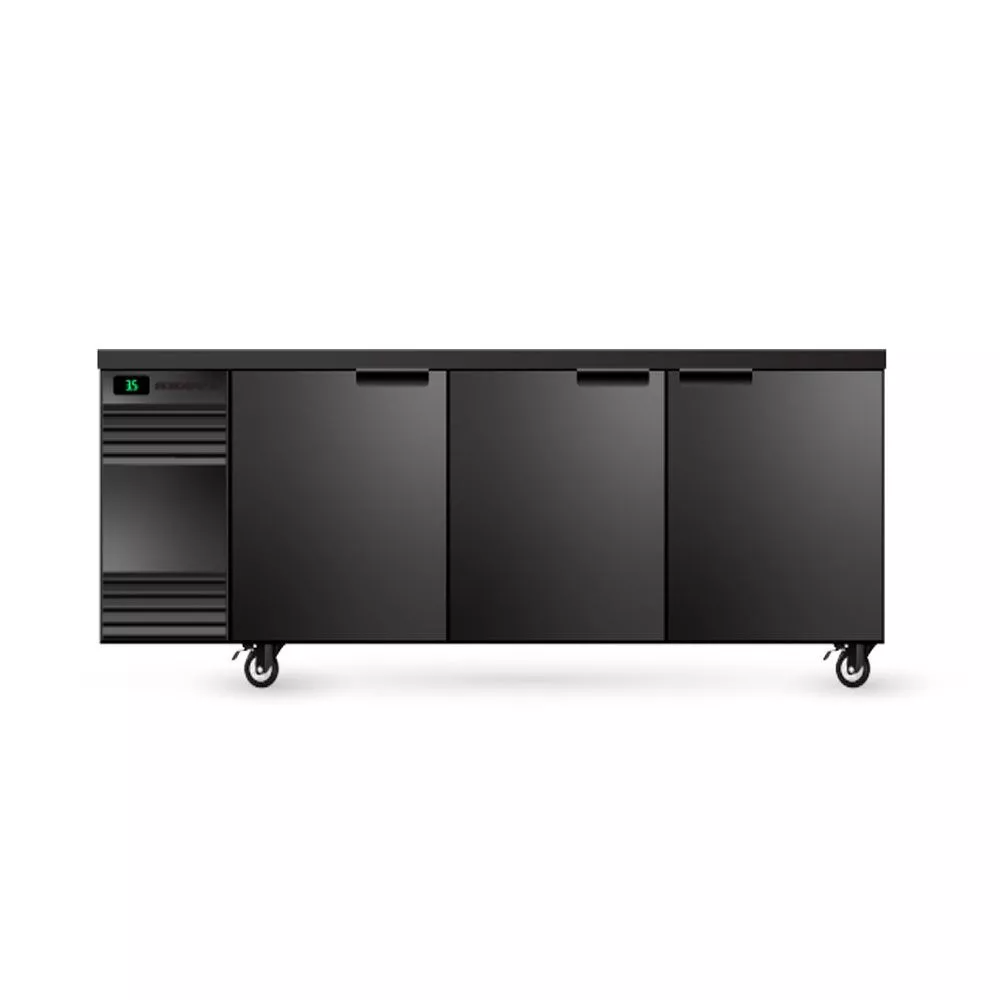 Skope CL.3.SSW BackBar 3 Solid Swing Door CounterLine - BLACK
