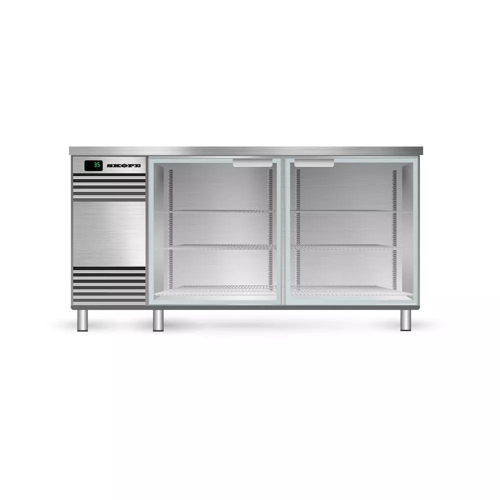 SKOPE GC.2.GSW.r - Glass Chiller 2 Door, Remote - BLACK