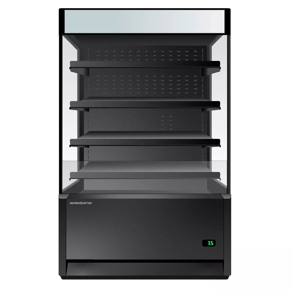 Skope OD1100N.LS.FM Food Merchandising Open Deck Fridge - 1071 Litres - BLACK