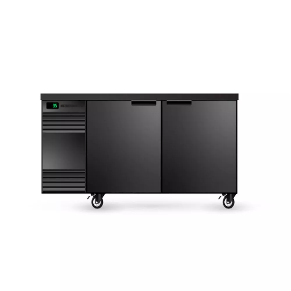 Skope SL.2.SSW BackBar 2 Solid Swing Door SlimLine - BLACK