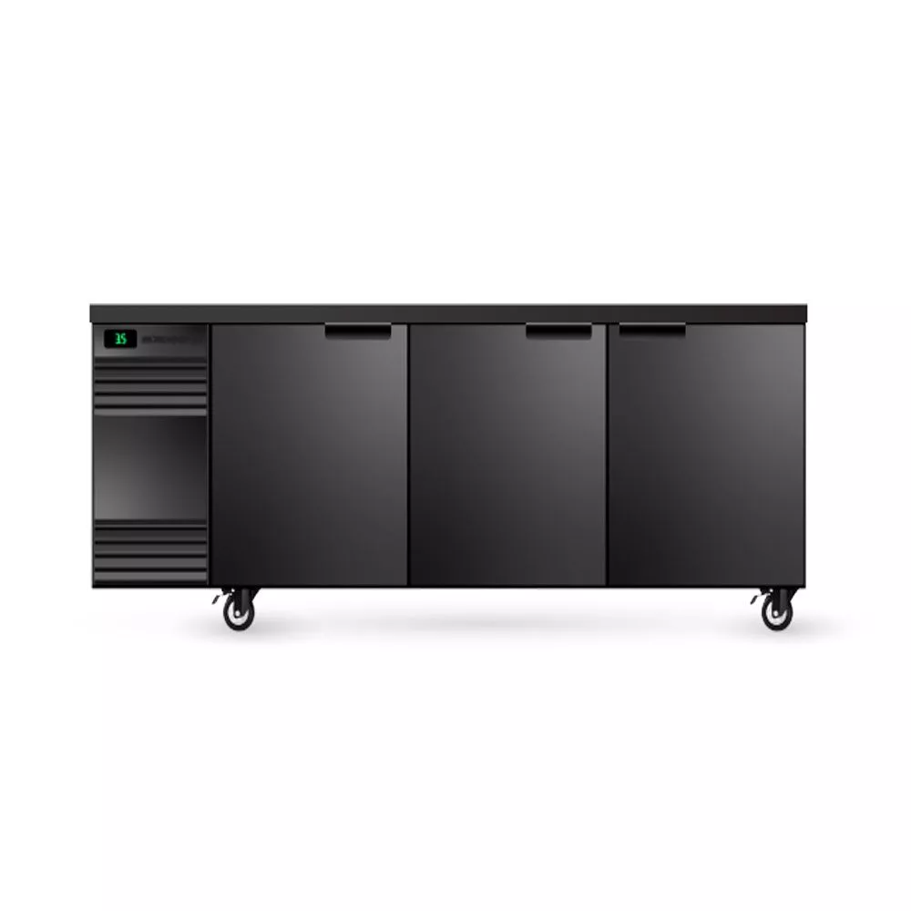 Skope SL.3.SSW BackBar 3 Solid Swing Door SlimLine - BLACK