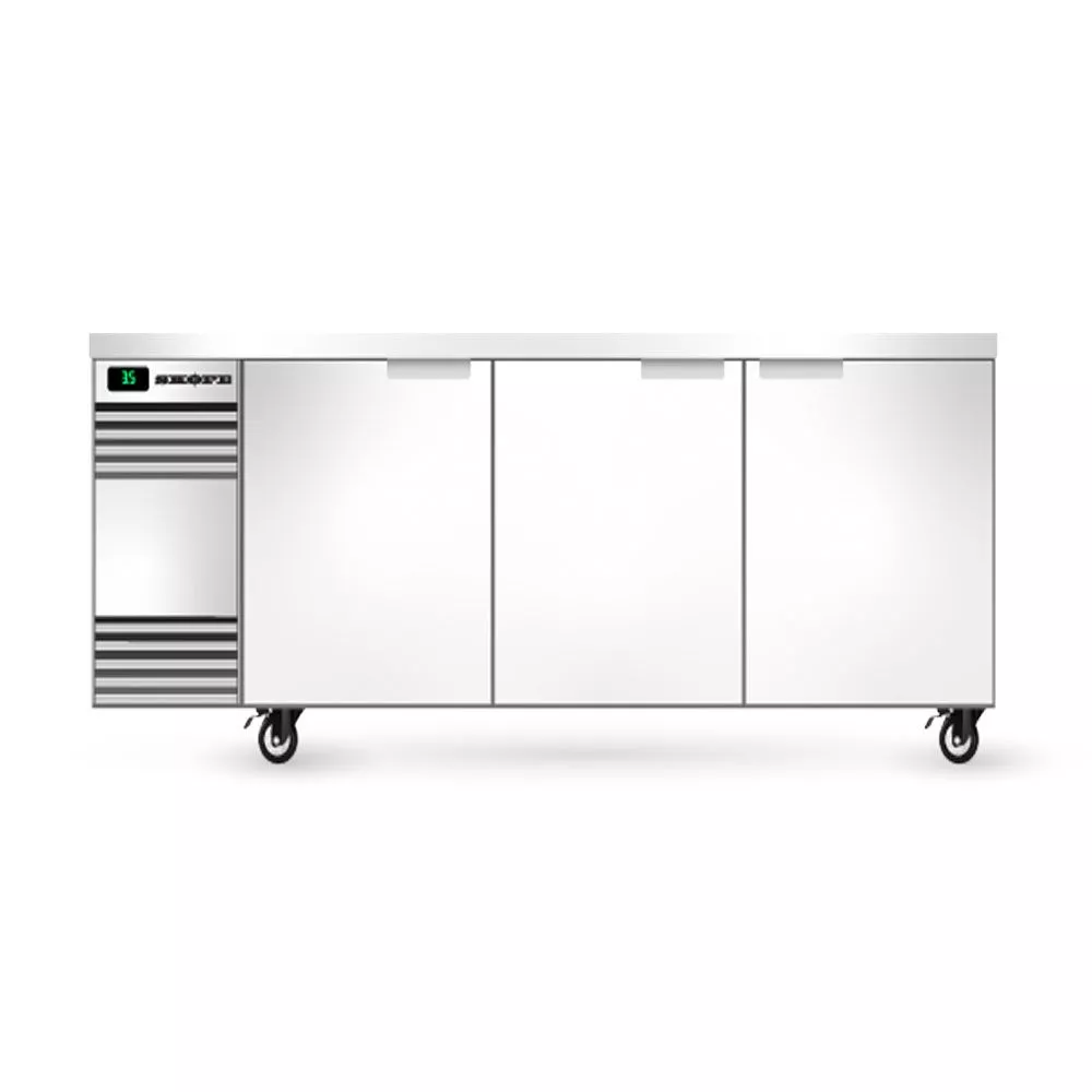 Skope SL.3.SSW BackBar 3 Solid Swing Door SlimLine - STAINLESS STEEL