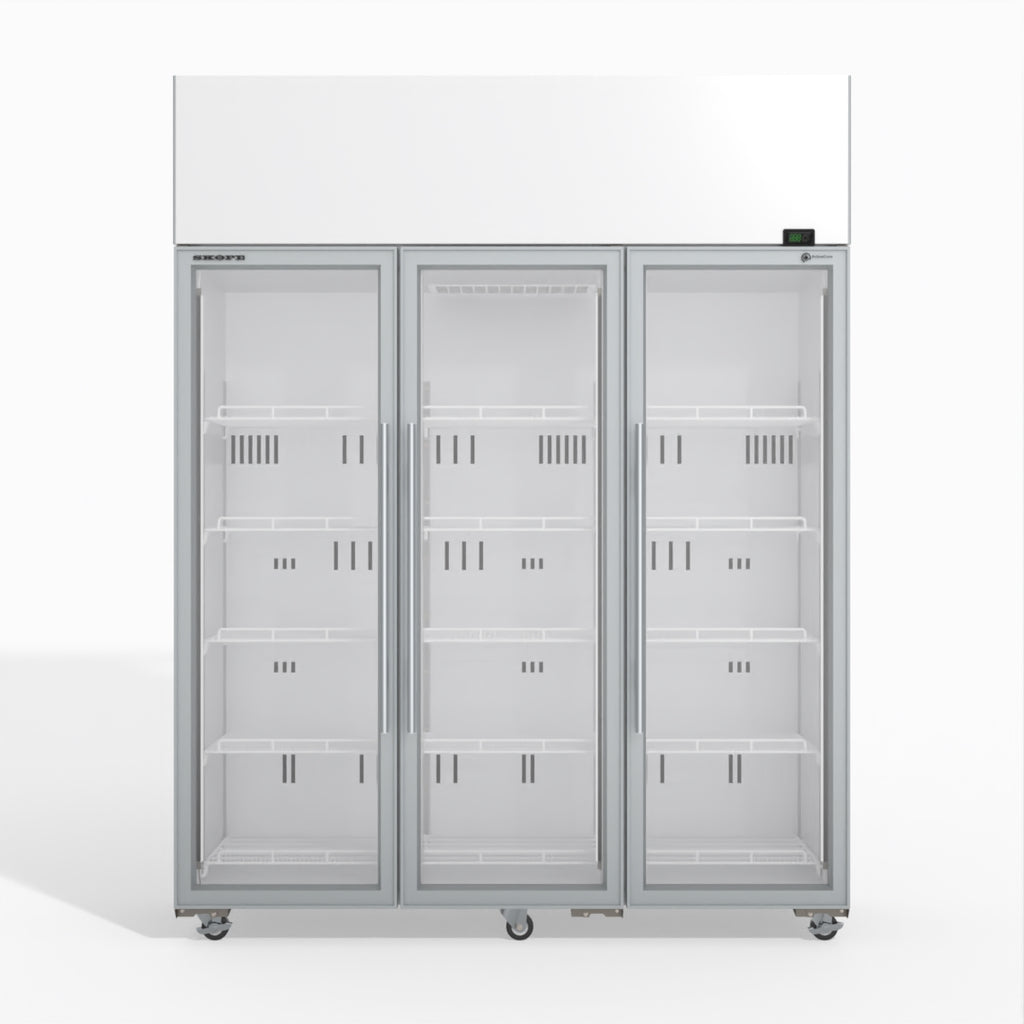 Skope TME1500N-A 3 Glass Door Display or Storage Fridge WHITE