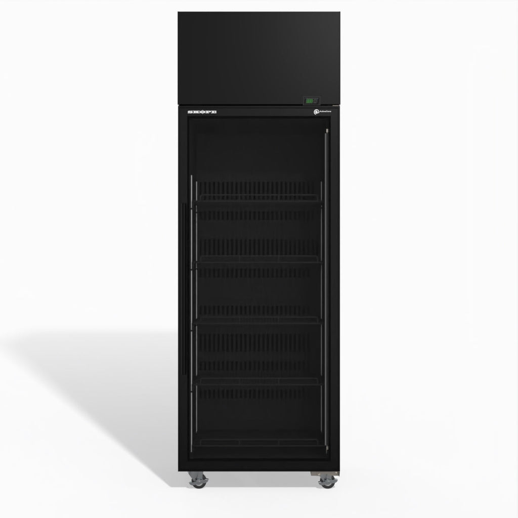 Skope SKT650N-A 1 Glass Door Display or Storage Fridge  BLACK