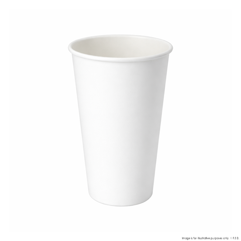 PakMax White 16oz Single Layer Hot Paper Cup - SLHPC-90-16W