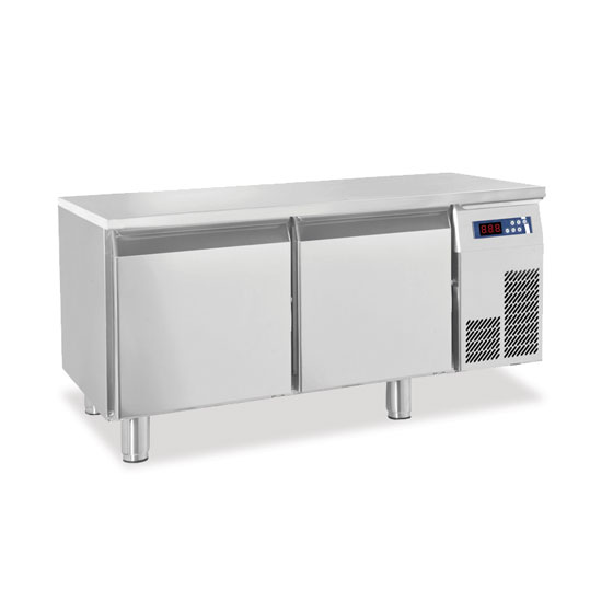 Polaris SNACK 2TN - Refrigerated Base with Two Doors Designed for Mounting Cooking Appliances on Top - 140L