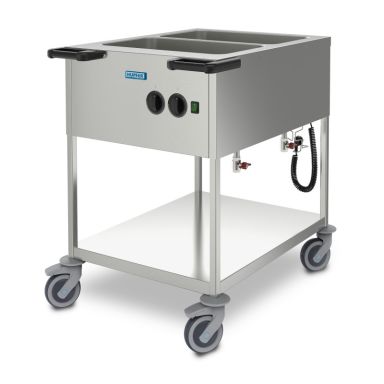 SPA-EB-2F-S-S - Hupfer SPAEB-2F MOBILE HEATED BAIN MARIE 2 X GN 1.1 CAPACITY