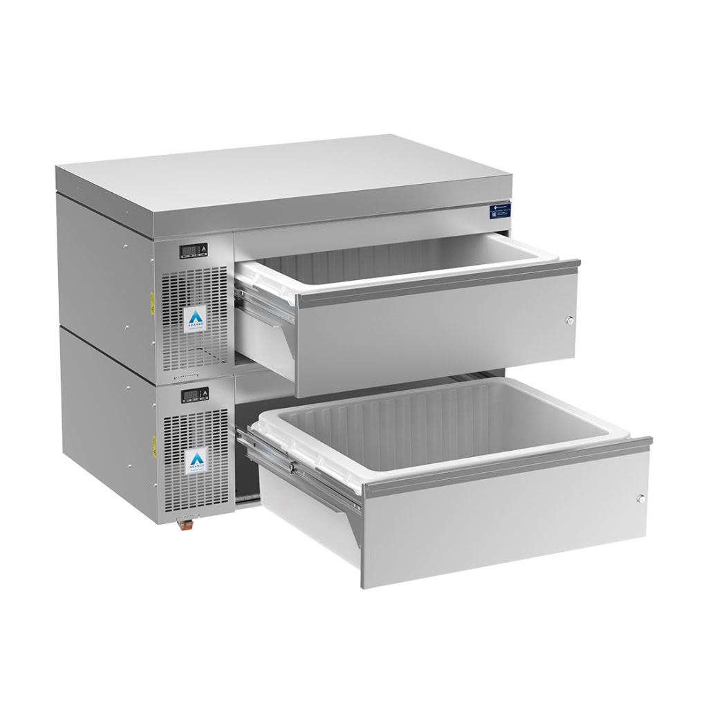 Adande Double Dual Temperature Drawer - 938mm Height