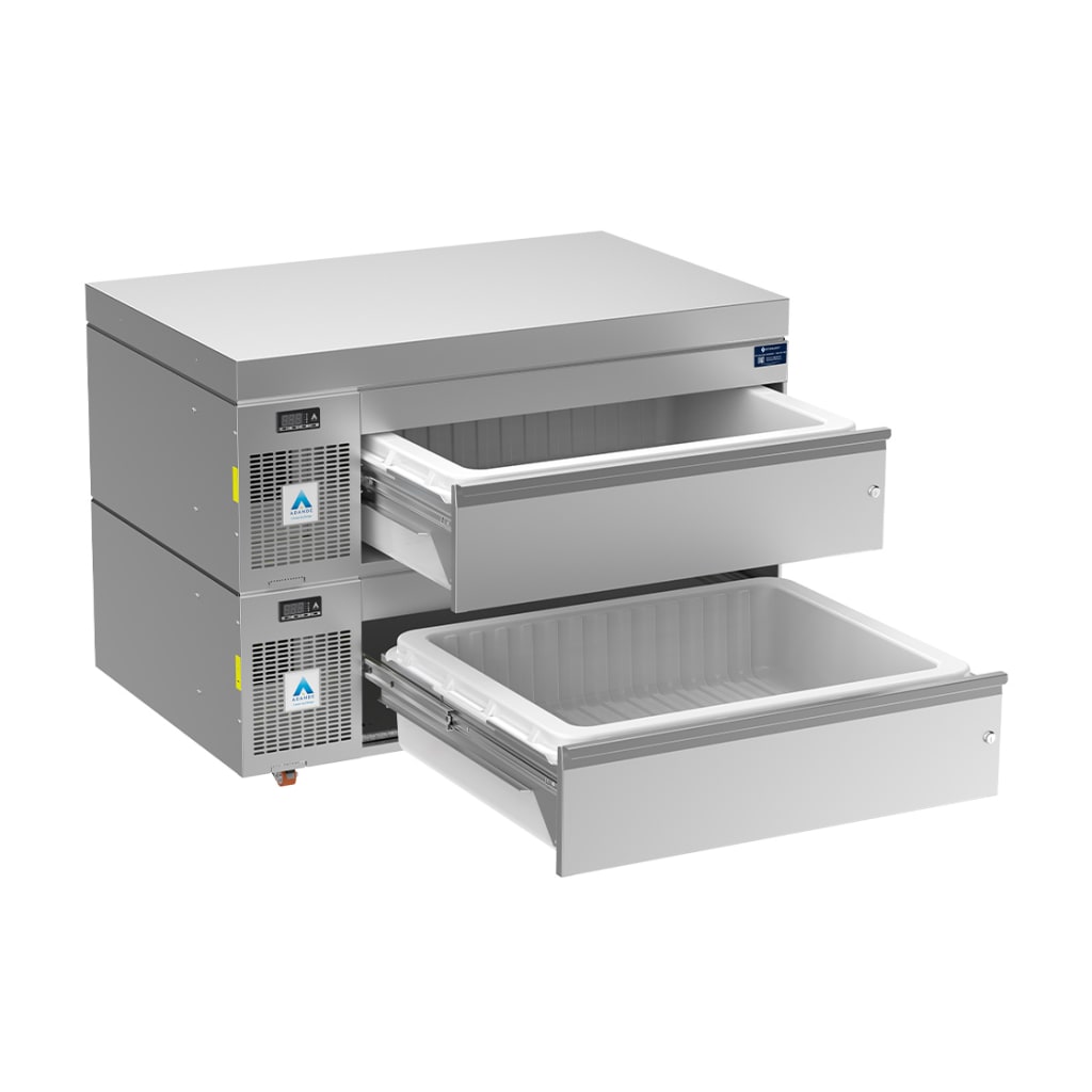 Adande Double Slimline Dual Temperature Drawers VLS2.CHS