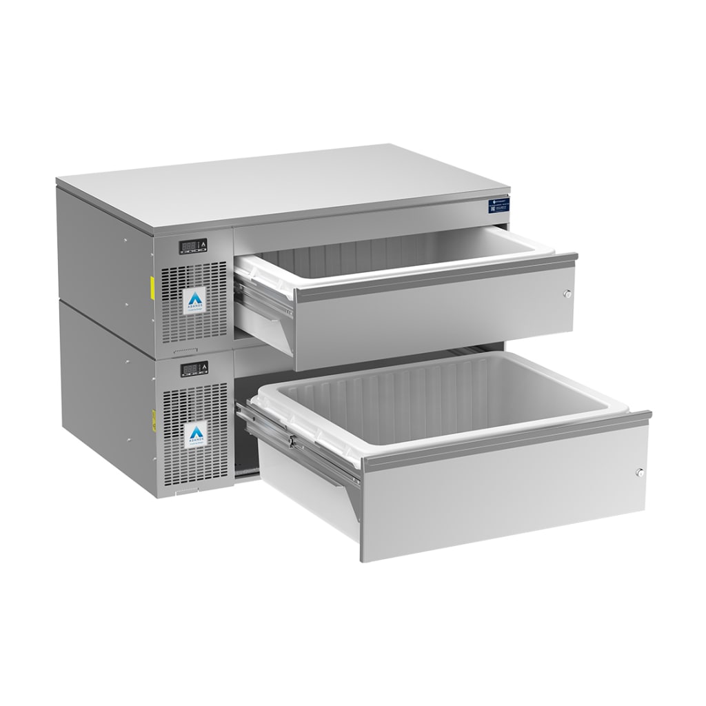 Adande Double Slimline Dual Temperature Drawers VNS2.CW