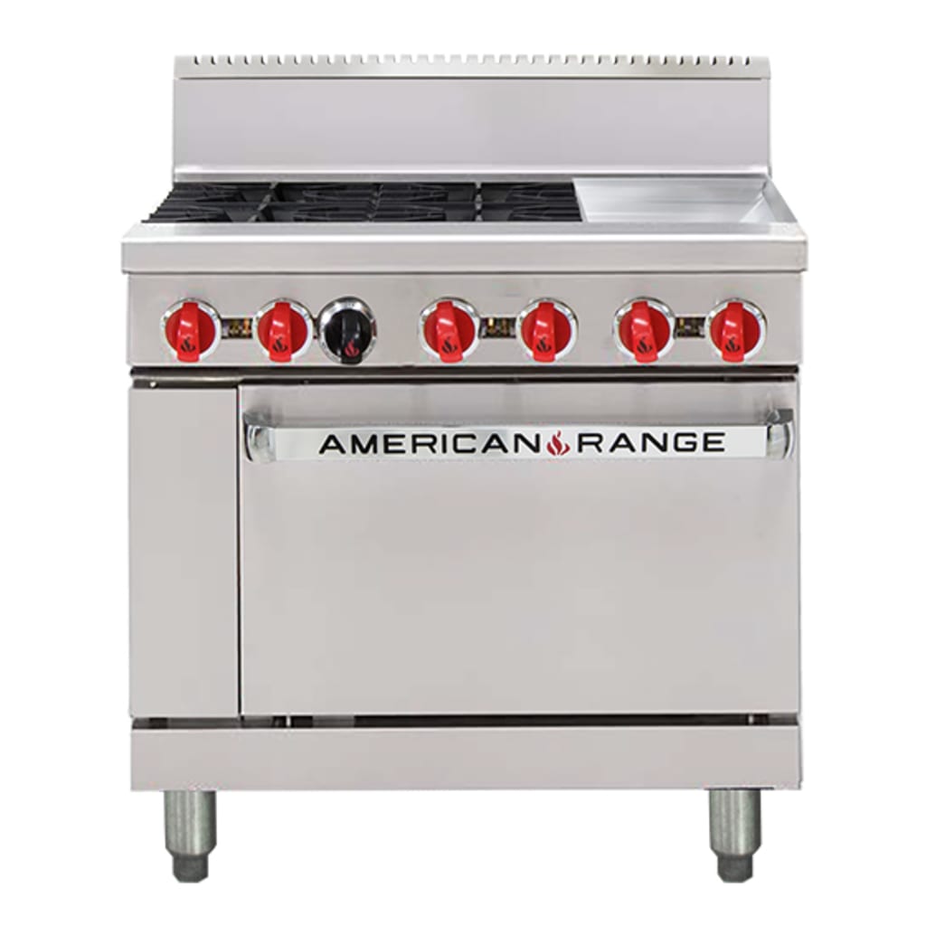 American Range 36" Oven Range AAR.4B.12G