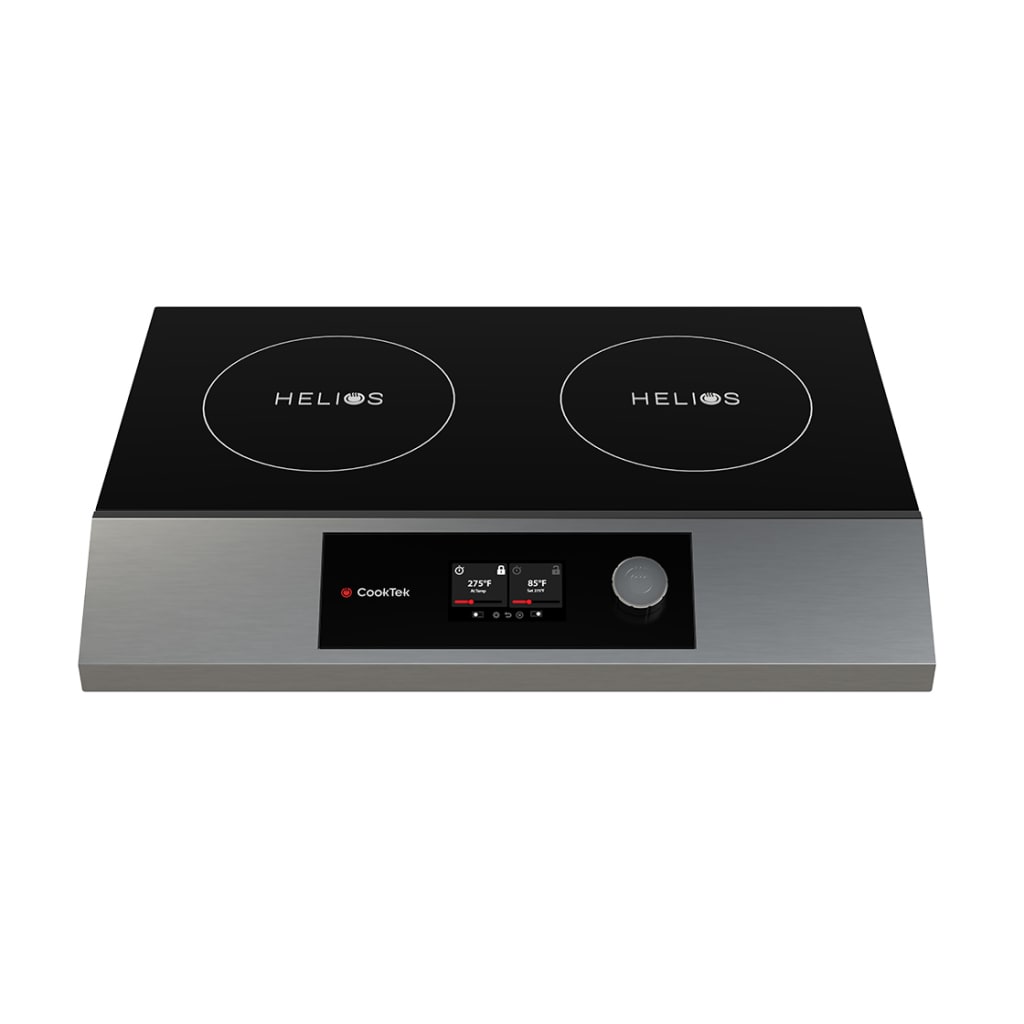 CookTek Helios Dual Hob Side by Side Countertop Induction Cooktop 32 Amp