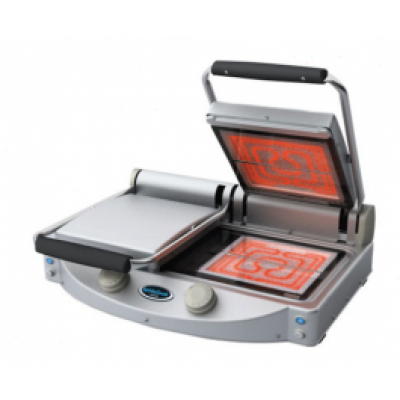 Spidoglass SPE-SP020PT SpidoCook Transparent Glass Double Ceramic Contact Grill - 15 Amp