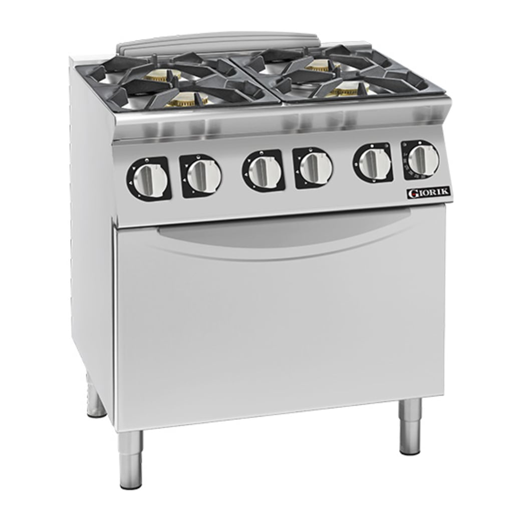 Giorik 700 Series 4 Burner Gas Range on Electric Oven CG740ET