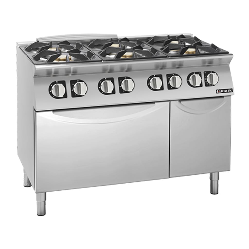 Giorik 900 Series 6 Burner Gas Range on Electric Oven CG960ET