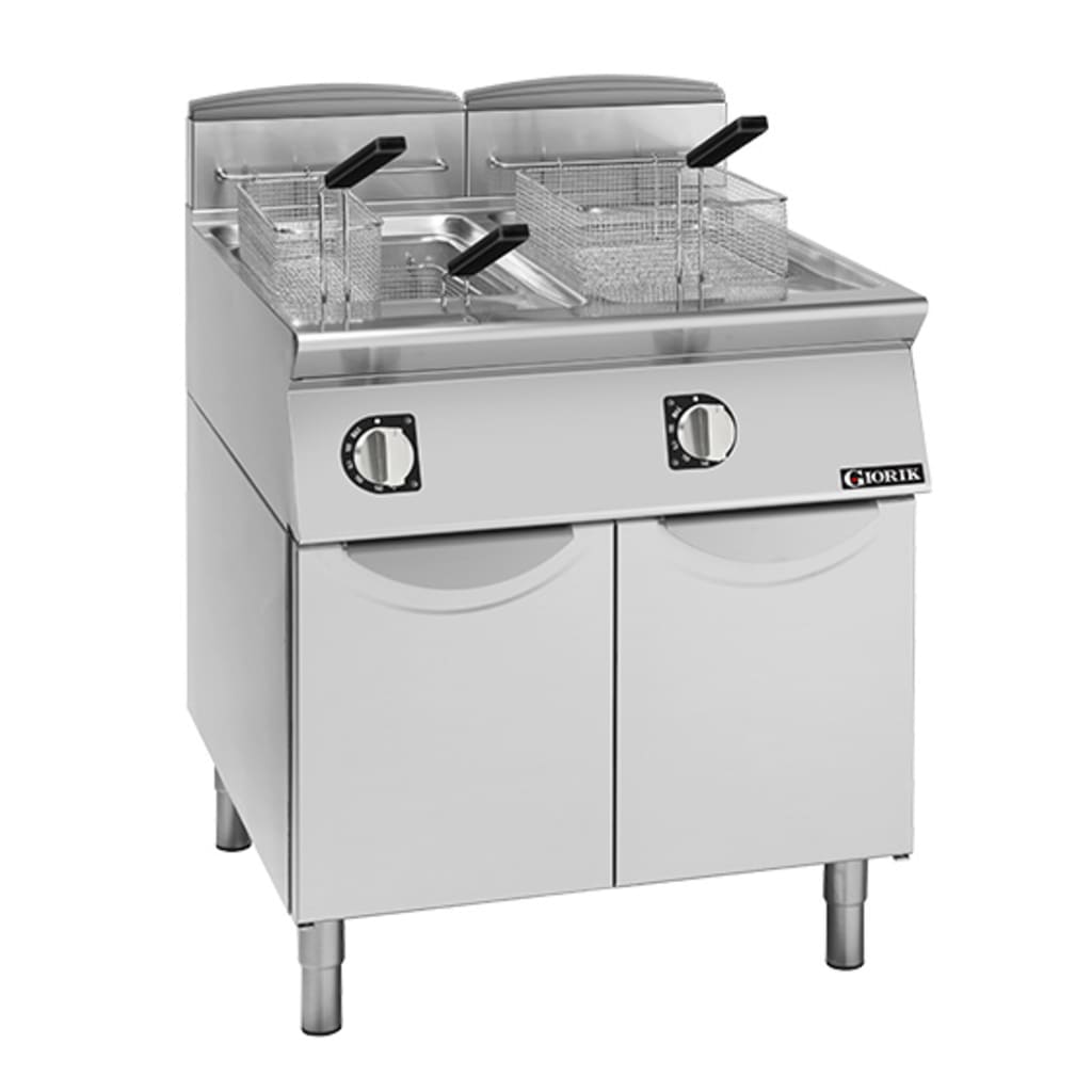 Giorik 900 Series 800mm Gas Double Pan 21L + 21L Fryer FG9821PT