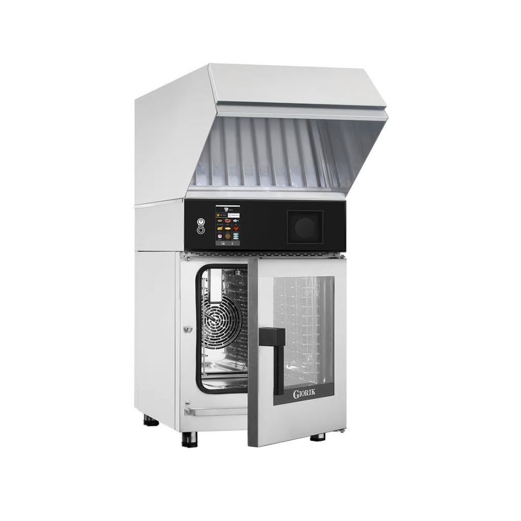 Giorik Mini Touch Injection Electric Combi Oven & Ventless Hood - 6 x 2/3GN KM0623WT.SF.H