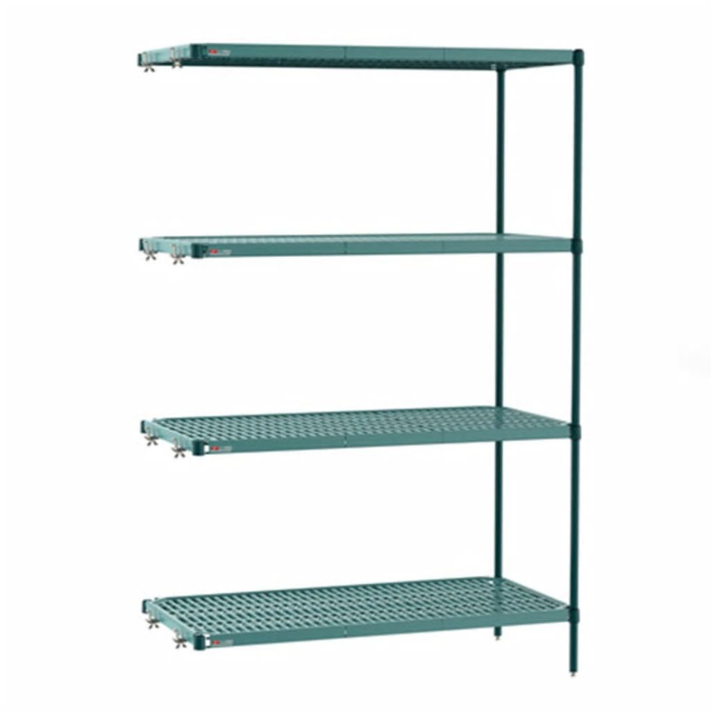 Metro Super Erecta PRO 4 Tier Add-On Polymer Mat Shelving - 21 x 48 x 74"