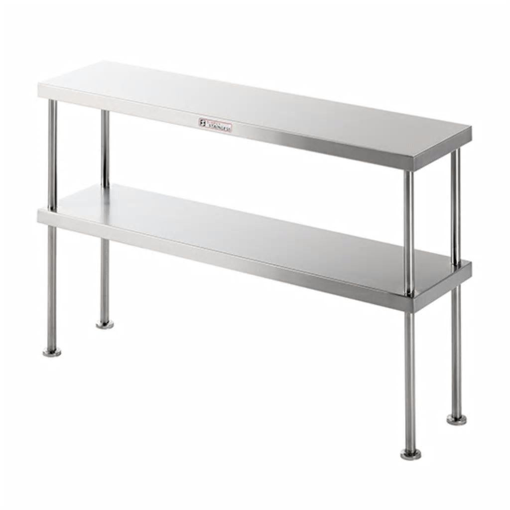 Simply Stainless 1200mm wide Double Bench Over Shelf SS13.1200