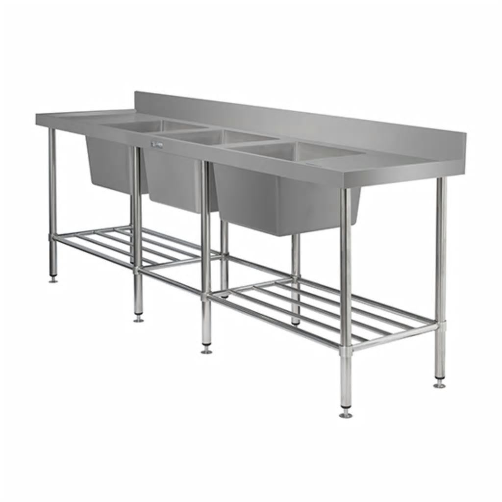 Simply Stainless Triple Bowl Sink Bench SS24.7.2400.TB