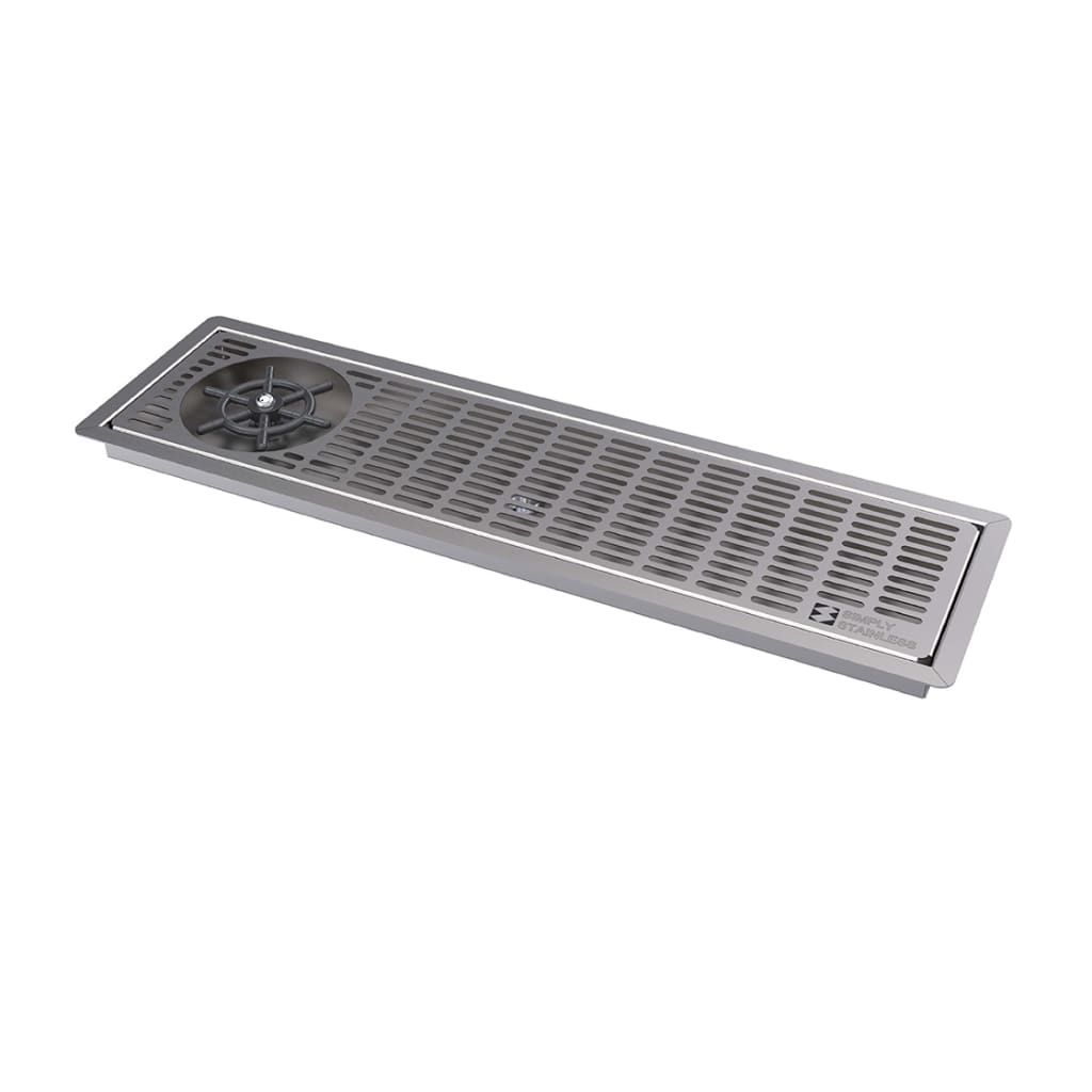Simply Stainless Drop-In Drip Tray with Glass Rinser SBM.DT.GR.0600
