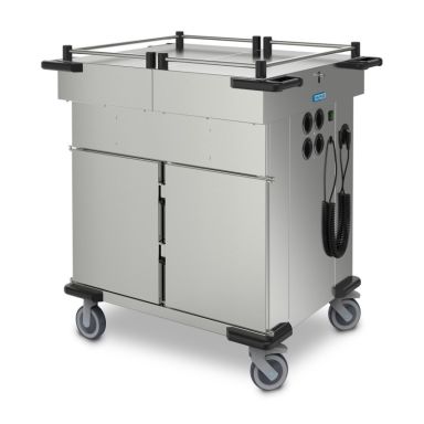SPTW-2EBH-2WF-SD - Hupfer Food Transport Trolley. Heated Bain Marie Top And Cabinet Under. And Slid