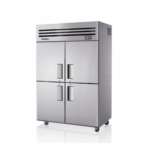 Skipio SRT45-4 - 4 x 1/2 Door Solid Upright Fridge