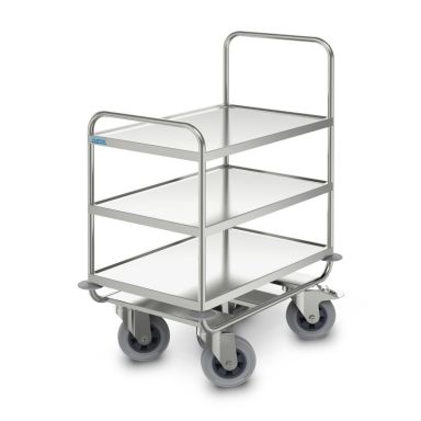 SSW-10X6-3-ERGO - Hupfer General Purpose HD Trolley -3 Tier- 1000 X 600mm shelves and Ergo Handle