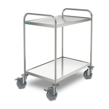 SW-6X4-2 - Hupfer General Purpose Trolley. SS. 2 tier. 600 x 400mm shelves