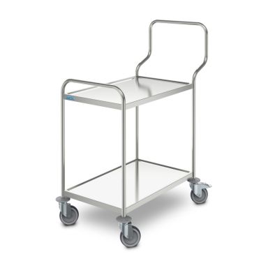 SW-8X5-2-ERGO - Hupfer General Purpose Trolley -2 Tier- 800 X 500mm shelves and Ergo Handle