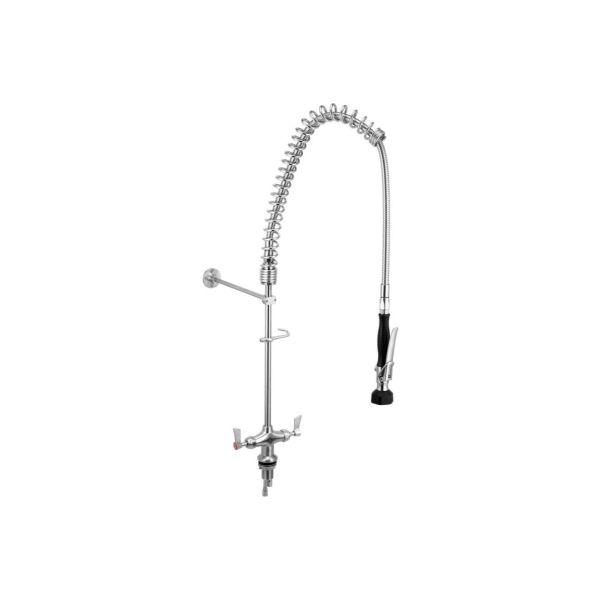 3monkeez T-3M53007-H Stainless Steel Dual Hob Mounted Pre Rinse Unit With 1000mm Hose