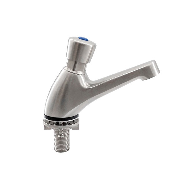 3Monkeez T-3MSS-PT6PB Guardian Push Button Pillar Tap - Stainless Steel