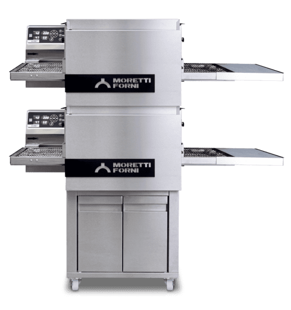 Moretti Forni Double Deck Electric Bench-Top Conveyor Oven on Stand – T64E/2 SC