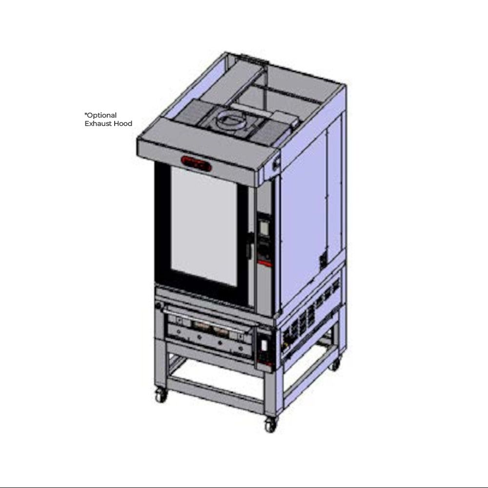 Zanolli TAE101SL Combi Teorema Baking Tower -10-Tray Convection | 2-Tray Single Deck Oven | Mobile stand.