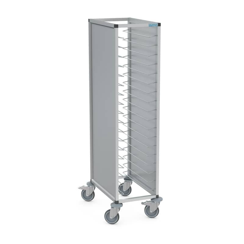 TAWALU-118 - Hupfer Tray Trolley. Aluminium. 18 X Gn 1.1 Capacity with Side Panels